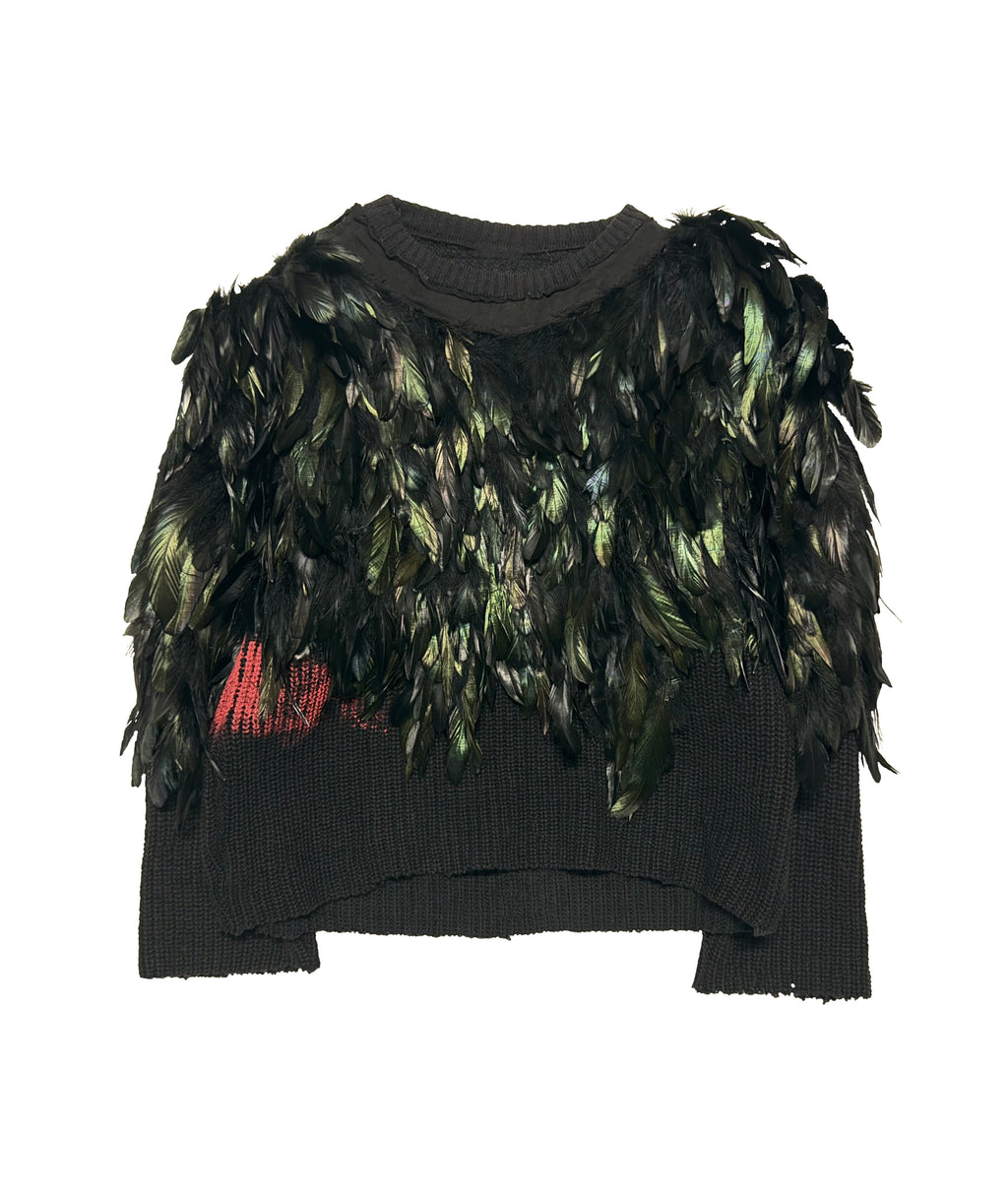 The Crow - Feathered Knit Sweater