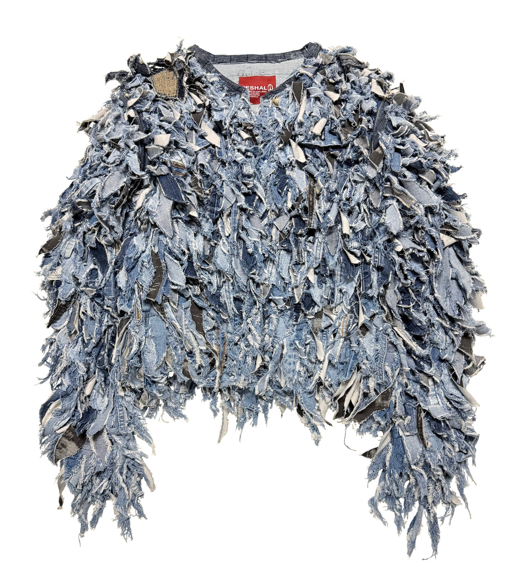 The Highland Ox - Shredded Denim Jacket
